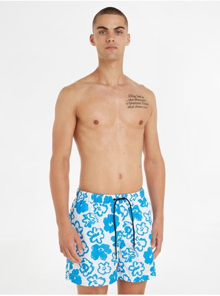 Modro-bílé pánské květované plavky Tommy Hilfiger Underwear 