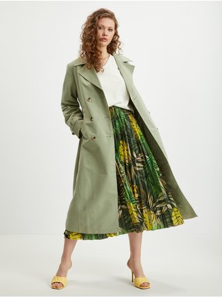 Zelená dámska vzorovaná plisovaná midi sukňa Guess Abel