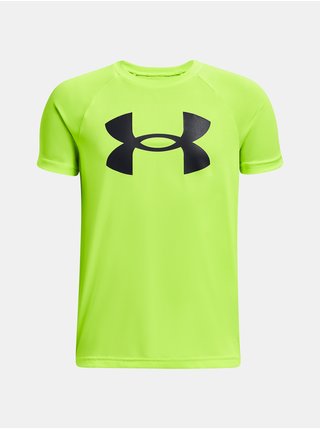Neónovo-zelené chlapčenské tričko Under Armour UA Tech Twist SS