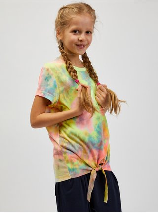 Tyrkysovo-žluté holčičí vzorované tričko SAM73 Auriga 