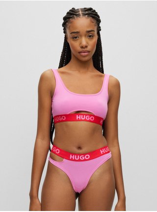 Nohavičky pre ženy Hugo Boss - ružová, tmavoružová
