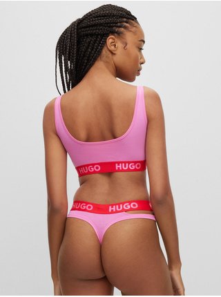 Nohavičky pre ženy Hugo Boss - ružová, tmavoružová