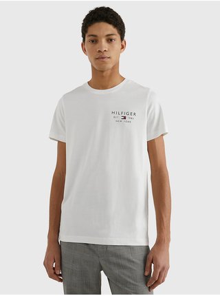 Bílé pánské tričko Tommy Hilfiger Brand Love Small