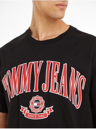 Černé pánské tričko s potiskem Tommy Jeans Modern Prep