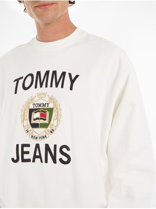 Bílá pánská mikina Tommy Jeans Boxy Luxe Cre