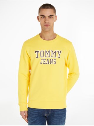 Žlutá pánská mikina s potiskem Tommy Jeans Entry Graphi