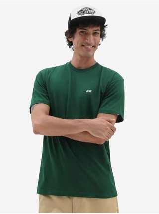 Tmavě zelené pánské tričko VANS Mn Left Chest Logo Tee