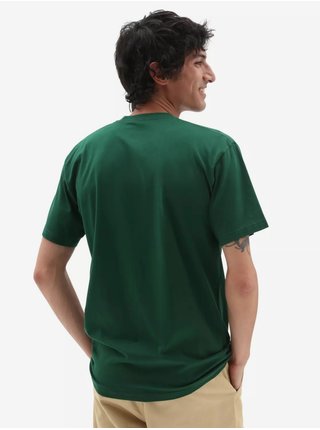 Tmavě zelené pánské tričko VANS Mn Left Chest Logo Tee