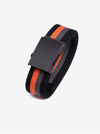 Oranžovo-černý pánský látkový pásek Ombre Clothing A650 