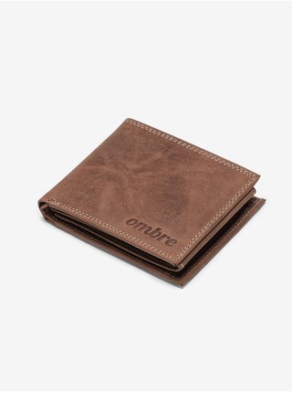 Hnědá pánská kožená peněženka Ombre Clothing A092 