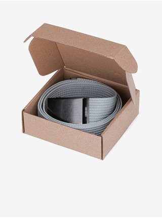 Světle šedý pánský látkový pásek Ombre Clothing A376 