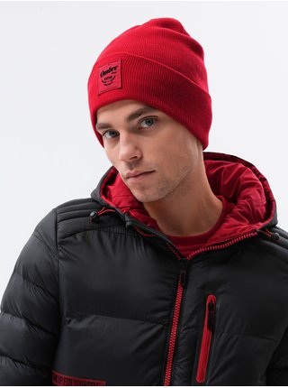 Červená pánská čepice Ombre Clothing H103 