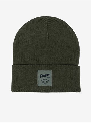 Tmavě zelená pánská čepice Ombre Clothing H103 
