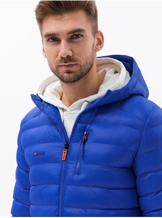 Zimné bundy pre mužov Ombre Clothing - modrá