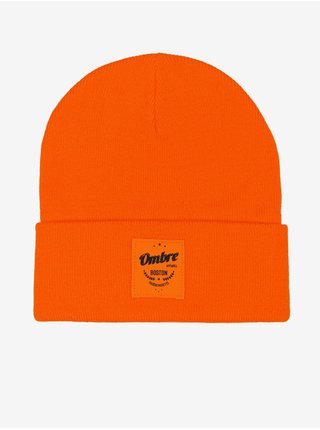 Oranžová pánská čepice Ombre Clothing