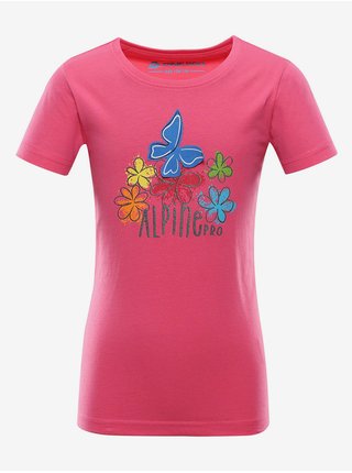 Dětské bavlněné triko ALPINE PRO MONCO růžová