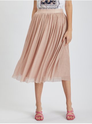 Svetloružová dámska plisovaná midi sukňa ORSAY