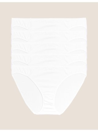 Sada pěti dámských kalhotek v bílé barvě Marks & Spencer  