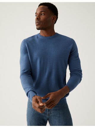 Modrý pánský svetr Marks & Spencer   