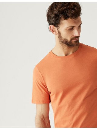Oranžové pánské basic tričko Marks & Spencer 