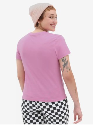 Růžové dámské tričko VANS WM FLYING V CREW TEE