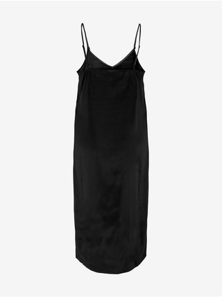 Černé dámské saténové midi šaty ONLY Victoria