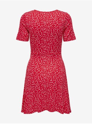 Červené dámské květované šaty ONLY Verona