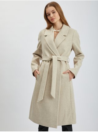 Béžový dámský zimní kabát ORSAY