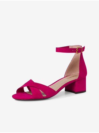 Tmavě růžové dámské sandály Tamaris