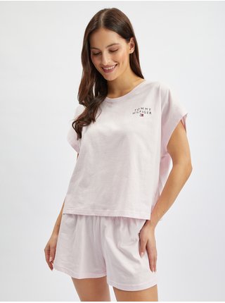 Světle růžový dámský pyžamový set Tommy Hilfiger Underwear
