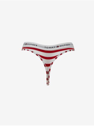 Nohavičky pre ženy Tommy Hilfiger - biela, červená