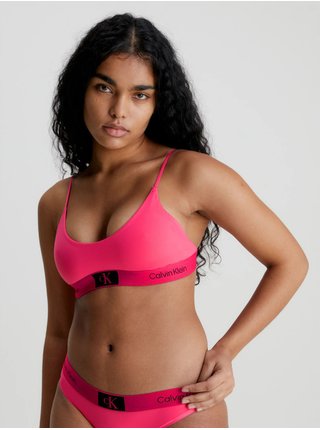 Neonově růžová dámská podprsenka Calvin Klein Underwear
