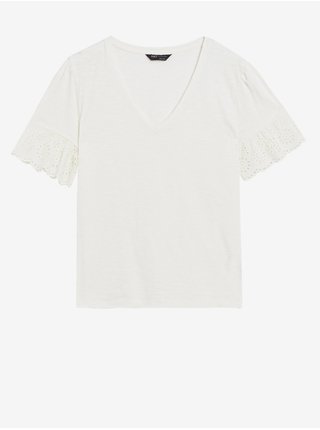 Topy a tričká pre ženy Marks & Spencer - krémová