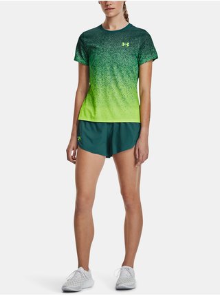 Zelené dámské vzorované sportovní tričko Under Armour Rush Cicada  
