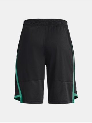 Zeleno-černé klučičí sportovní kraťasy Under Armour UA Stunt 3.0 Shorts   