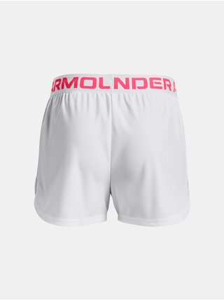 Růžovo-bílé holčičí sportovní kraťasy Under Armour Play Up Solid Shorts   