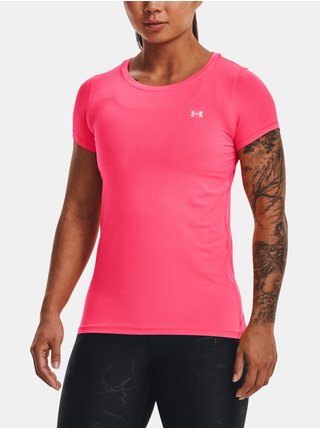 Neonově růžové dámské sportovní tričko Under Armour UA HG Armour 