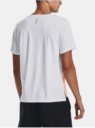 Oranžovo-bílé pánské sportovní tričko Under Armour UA ISO-CHILL LASER HEAT SS  