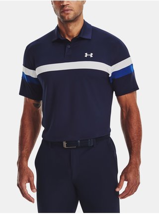 Tmavě modré pánské sportovní polo tričko Under Armour UA T2G Color Block Polo  