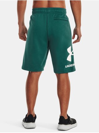 Tmavě zelené pánské sportovní kraťasy Under Armour UA Rival Flc Big Logo Shorts    