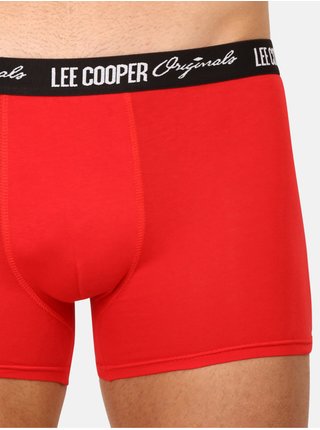 Sada tří pánských boxerek v černé, šedé a červené barvě Lee Cooper 