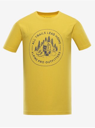Pánské bavlněné triko ALPINE PRO LEFER žlutá