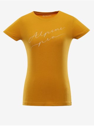 Dámské bavlněné triko ALPINE PRO CELGA žlutá