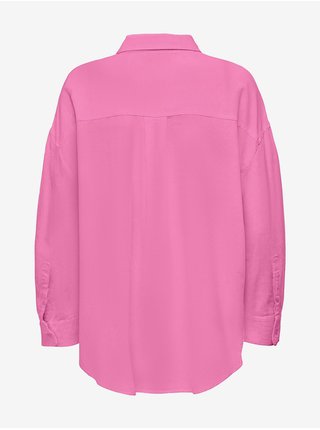 tmavě růžová dámská lněná košile ONLY Corina