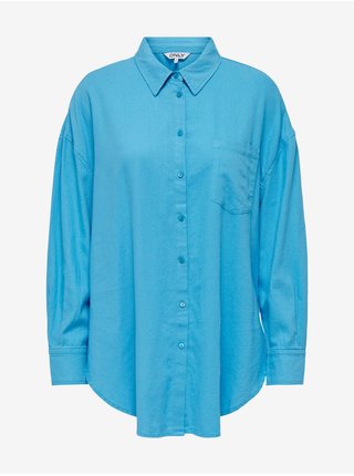 Modrá dámská lněná košile ONLY Corina