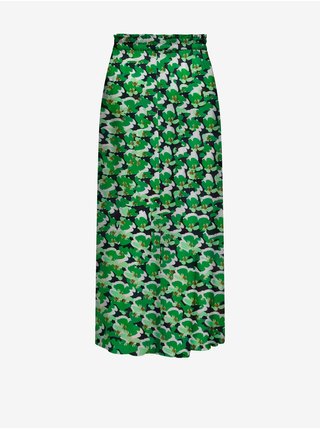 Zelená dámská květovaná midi sukně JDY Starr