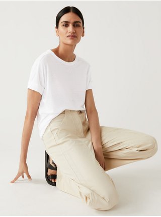 Topy a tričká pre ženy Marks & Spencer - biela