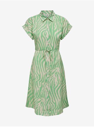 Světle zelené dámské vzorované košilové šaty JDY Camille