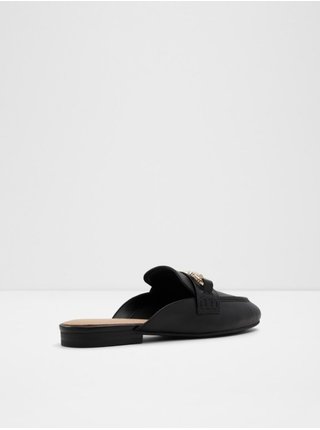 Černé dámské kožené pantofle ALDO Moska