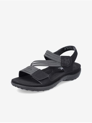 Černé dámské sandály Rieker